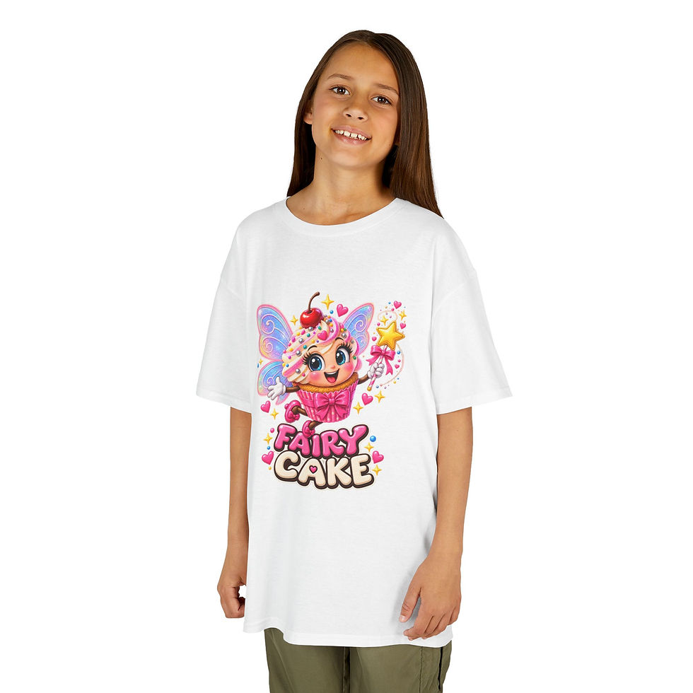 Thumbnail: Kids Tee — Fairy Cake Cute Cupcake Fairy Graphic Shirt