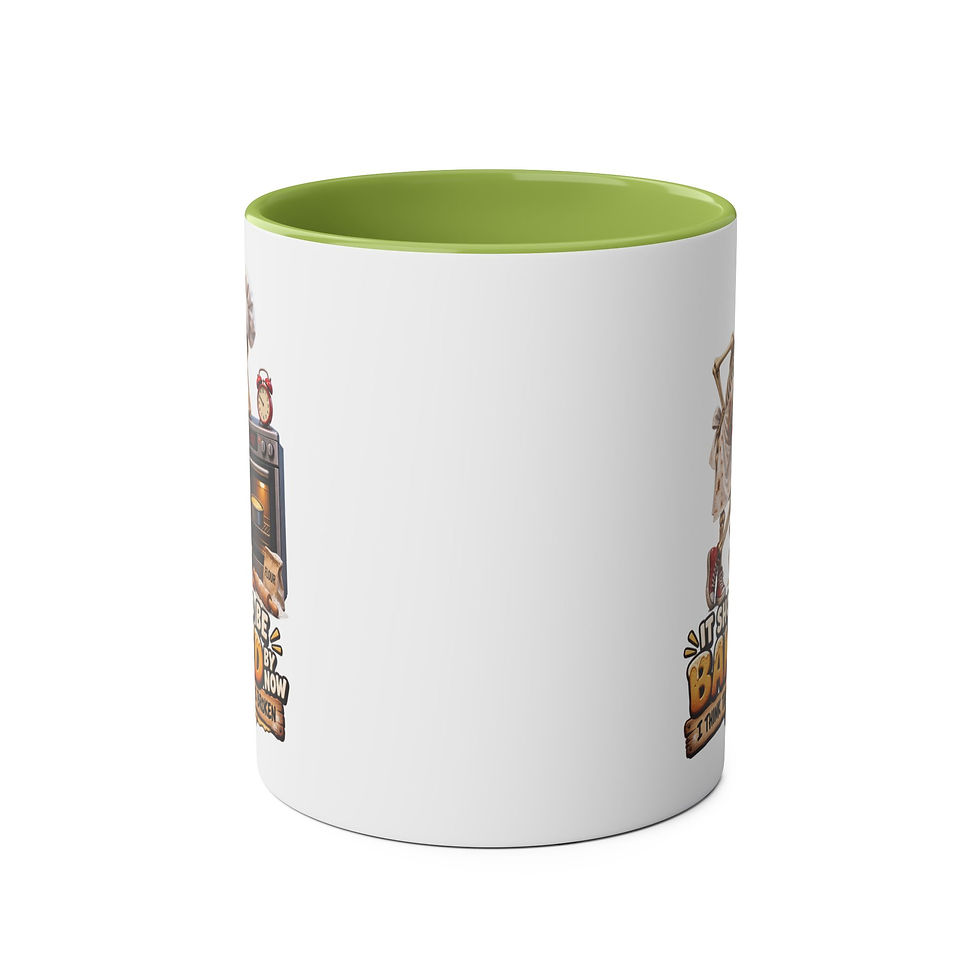 Thumbnail: 11oz Coffee Mug — "It Should Be Baked By Now" Skeleton Baker Design