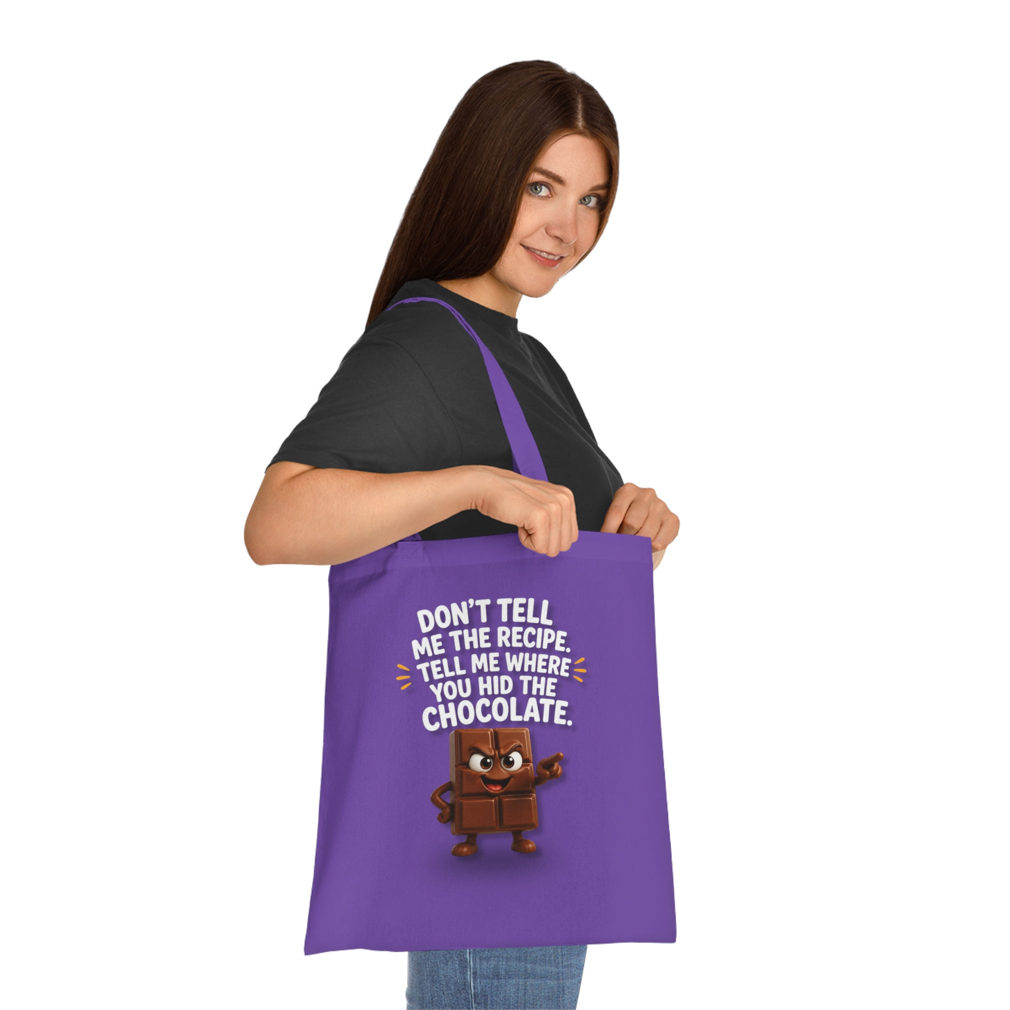 Don't Tell Me the Recipe Tote Bag — Funny Chocolate Lover Grocery Tote