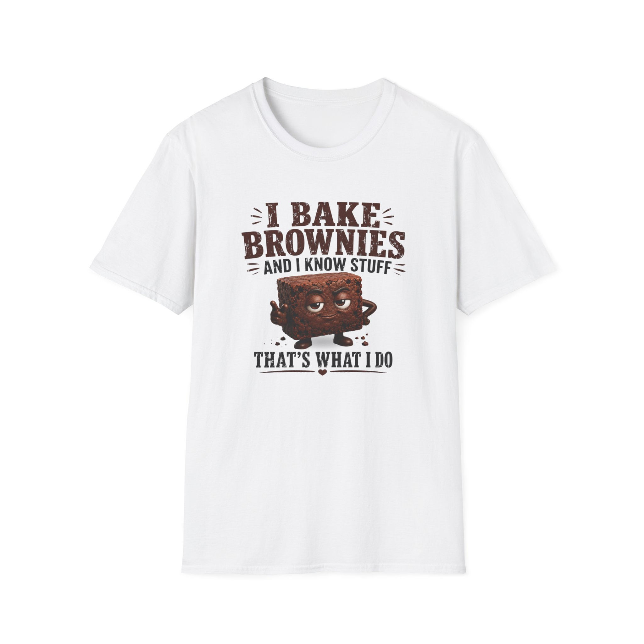 Brownie Baker T‑Shirt — "I Bake Brownies and I Know Stuff" Funny Baking Tee