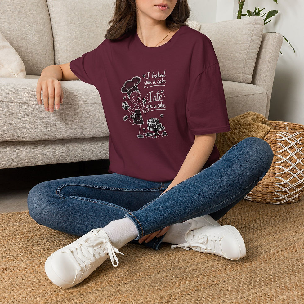 Thumbnail: Baker Pun T‑Shirt — “I Baked You a Cake. I Ate You a Cake.” Cute Tee