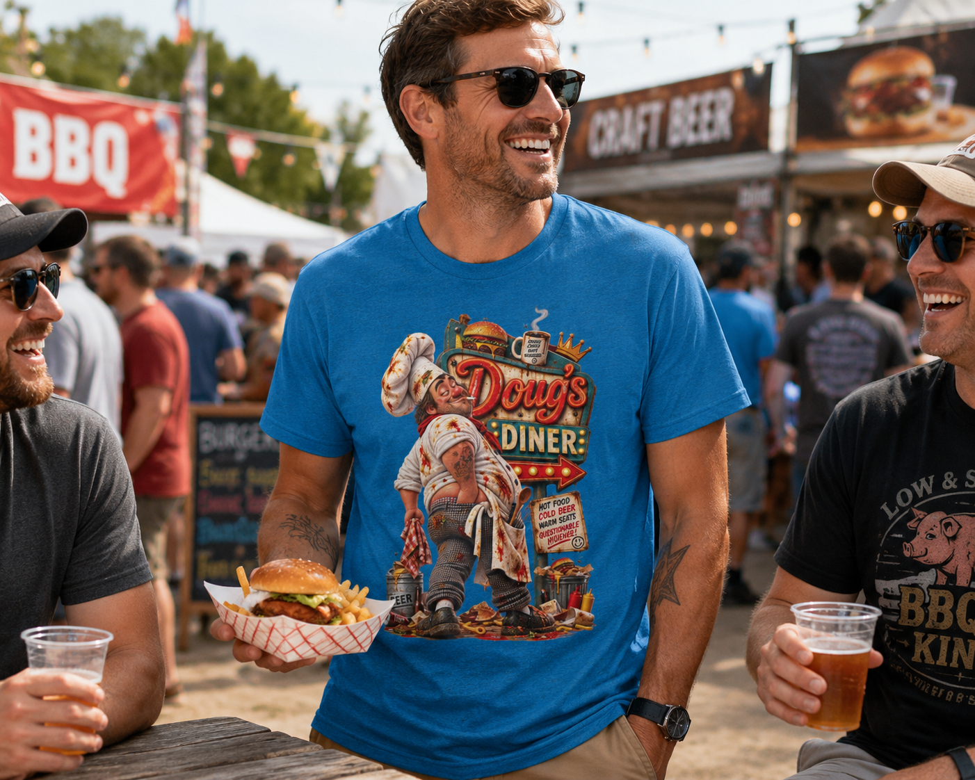 Doug's Diner Retro T‑Shirt — Vintage Chef Logo Tee