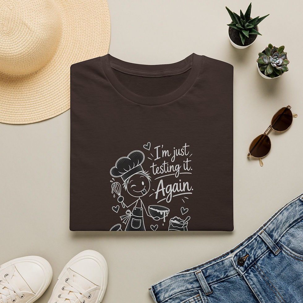Thumbnail: Baking Humor T-Shirt — “I’m Just Testing It. Again.” Chef Baking Tee