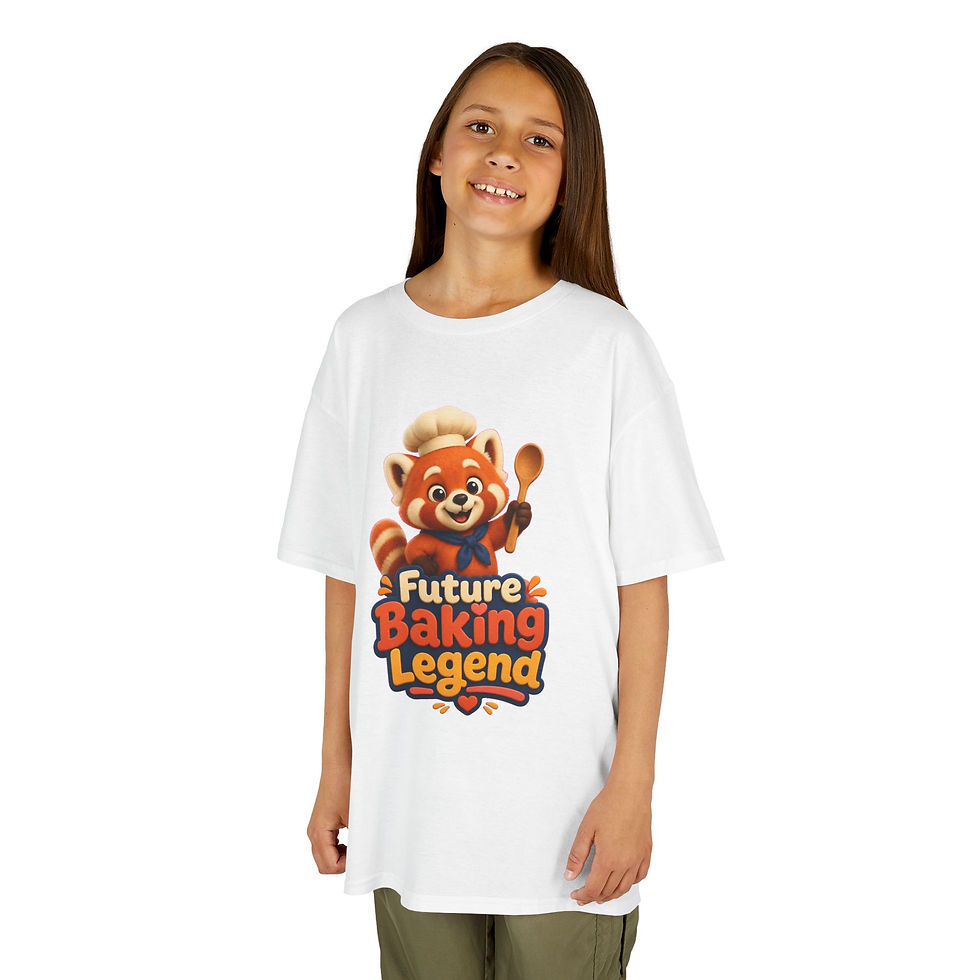 Thumbnail: Kids Tee — "Future Baking Legend" Red Panda Baker Shirt