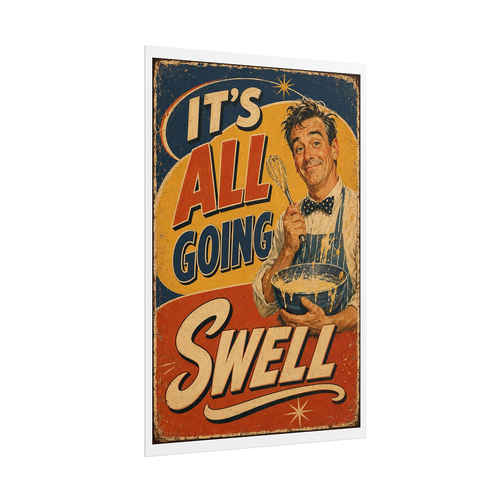 Thumbnail: Retro 'It's All Going Swell' Rolled Poster – Vintage Kitchen Wall Art