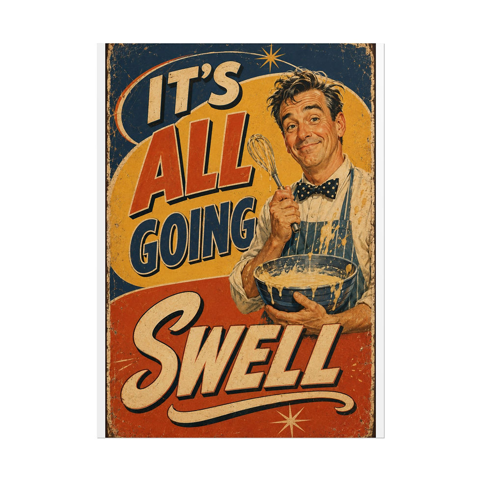 Thumbnail: Retro 'It's All Going Swell' Rolled Poster – Vintage Kitchen Wall Art