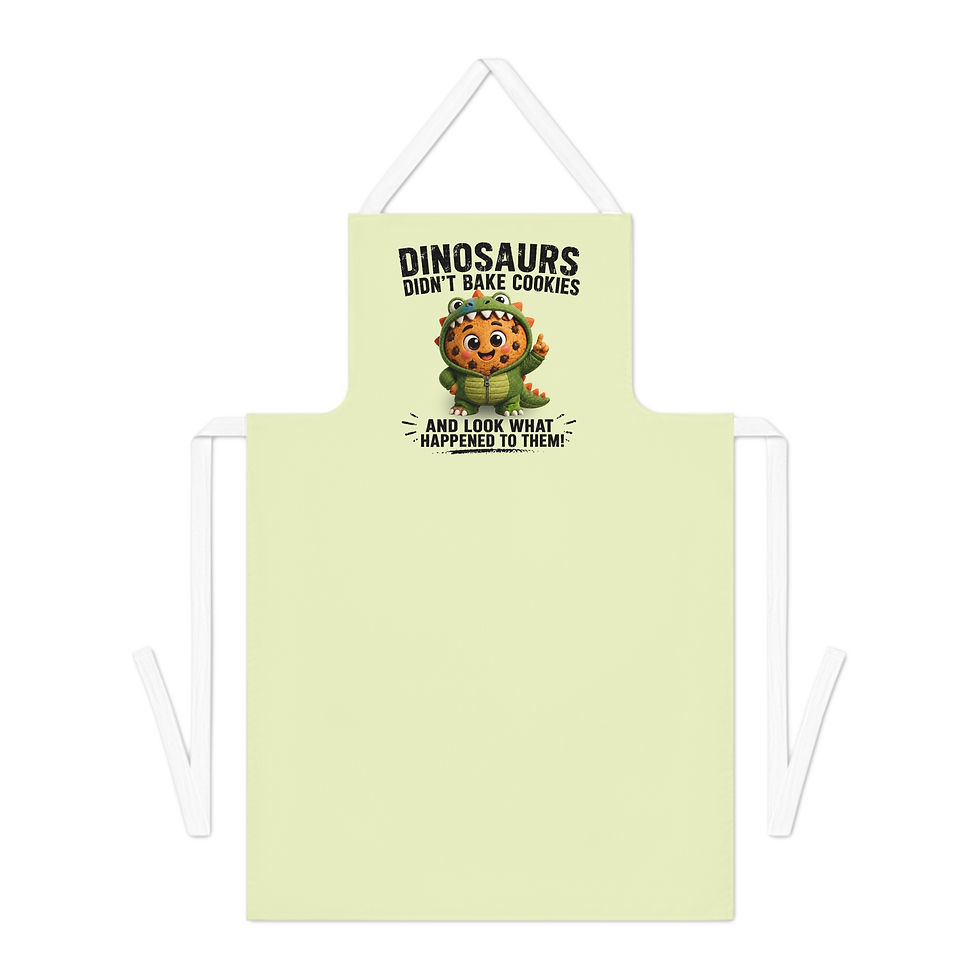 Thumbnail: Funny "Dinosaurs Didn’t Bake Cookies" Apron — Cute Dino Baking Apron