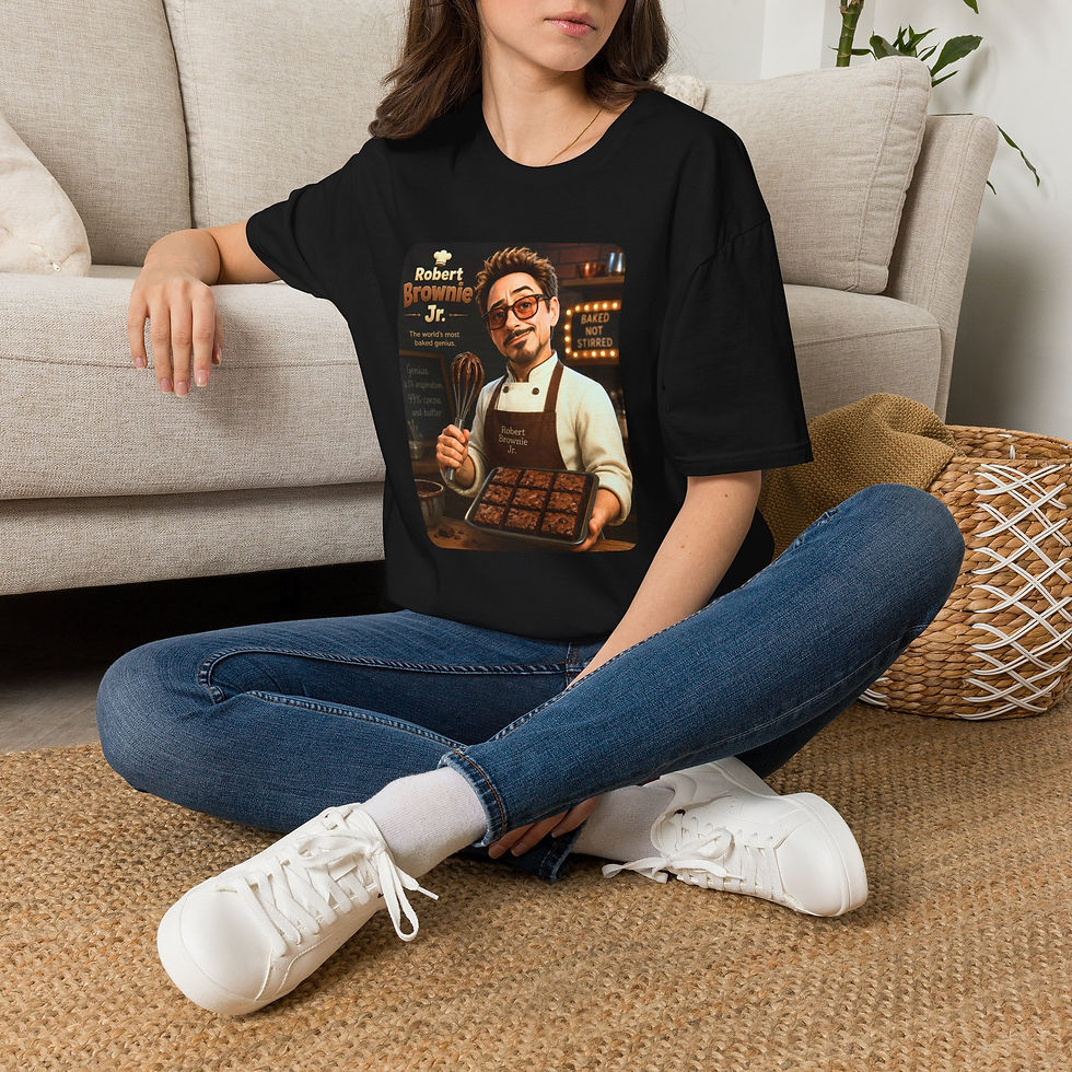 Thumbnail: Robert Brownie Jr. Chef Portrait T-Shirt – Retro Pastry Baker Graphic Tee