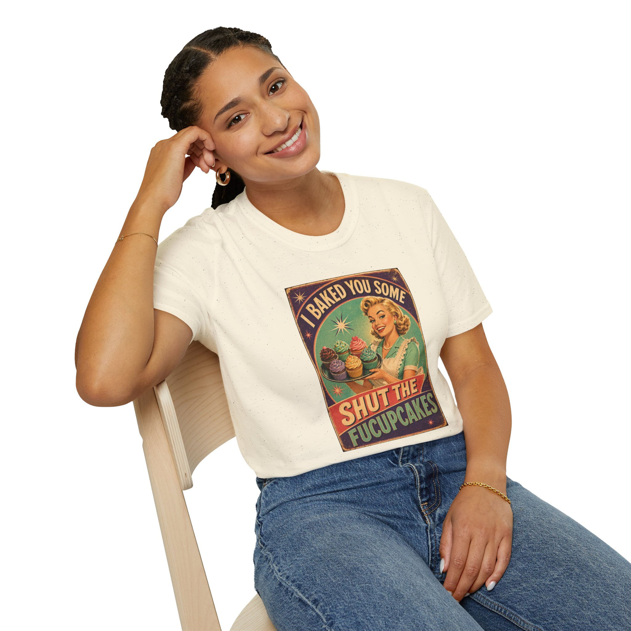 T-Shirt — Retro 'I Baked You Some' Shut The Fucupcakes Vintage Baking Tee