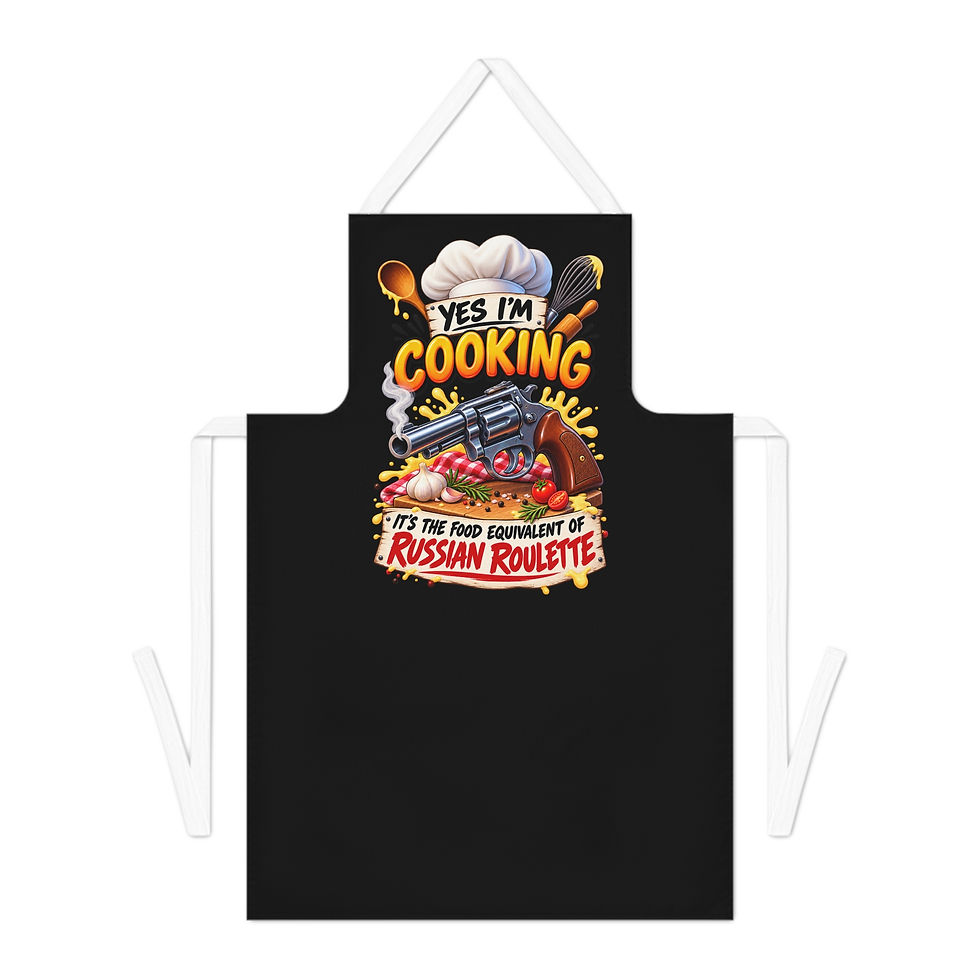 Thumbnail: Funny 'Yes I'm Cooking — It's the Food Equivalent of Russian Roulette' Apron