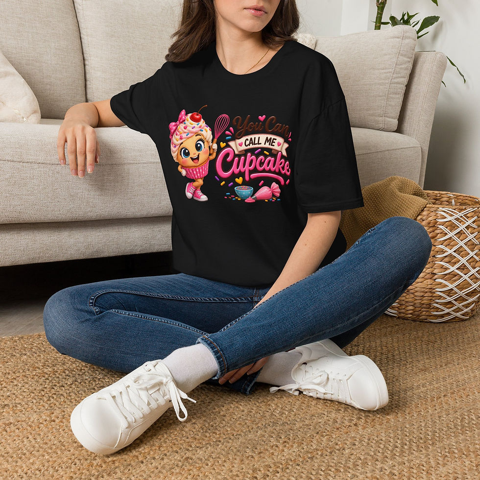 Thumbnail: Cupcake Graphic T-Shirt — "You Can Call Me Cupcake" Cute Dessert Shirt