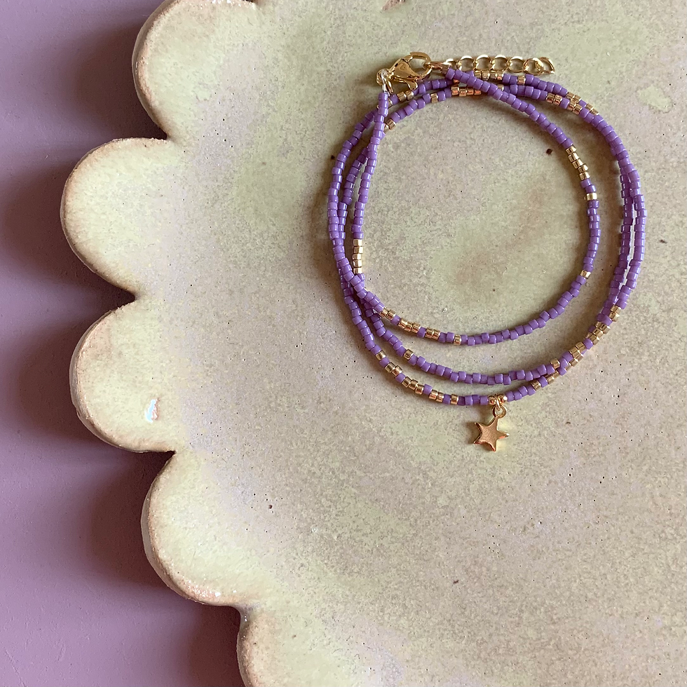 Miniature : Bracelet/collier Cocö 3 tours - Violet