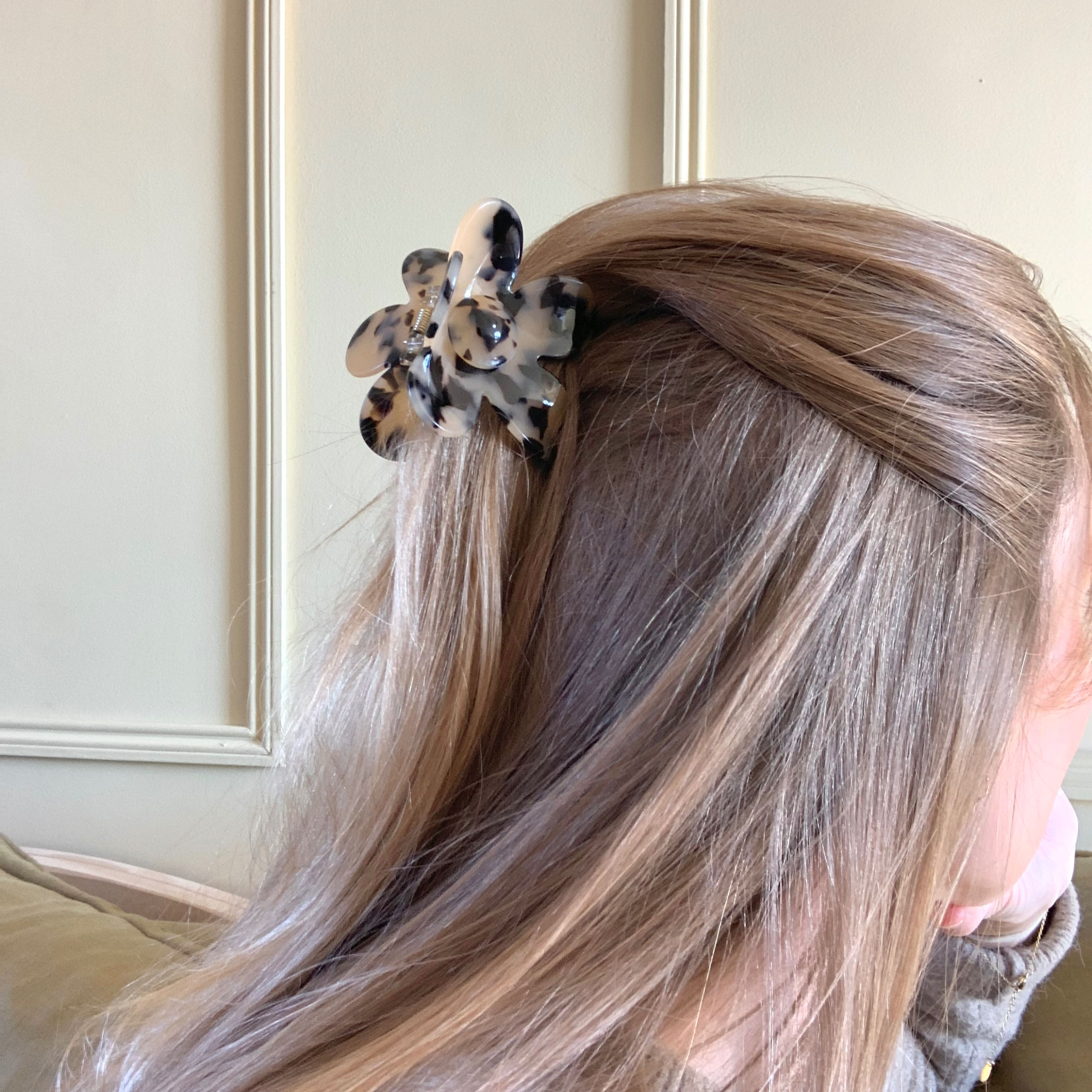 Pince à cheveux fleur GM - Léo