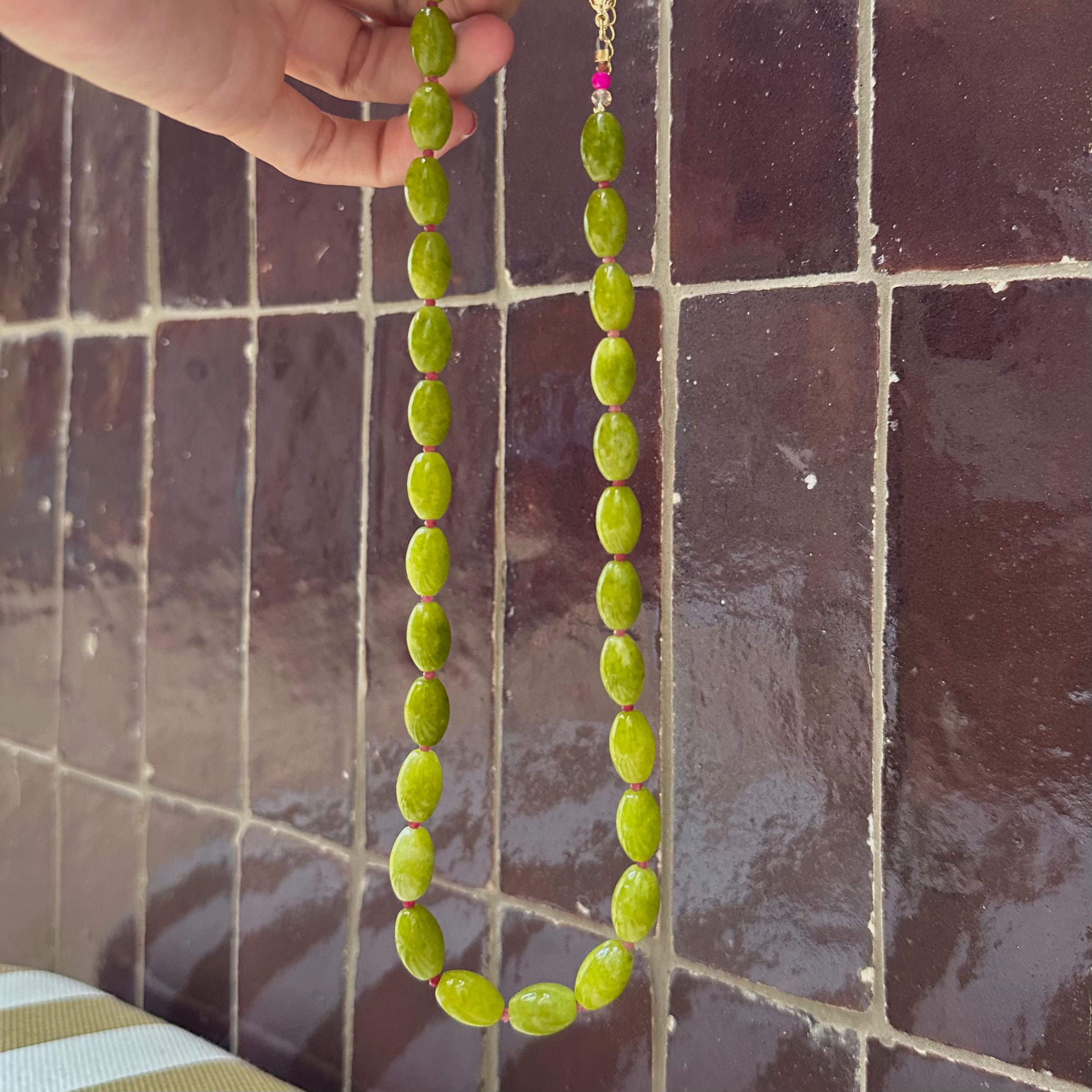 Collier Noée - Vert olive