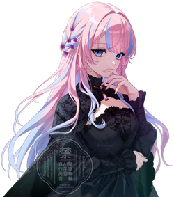 夏輝様_綺麗系ピンクの子_背景透過WEB