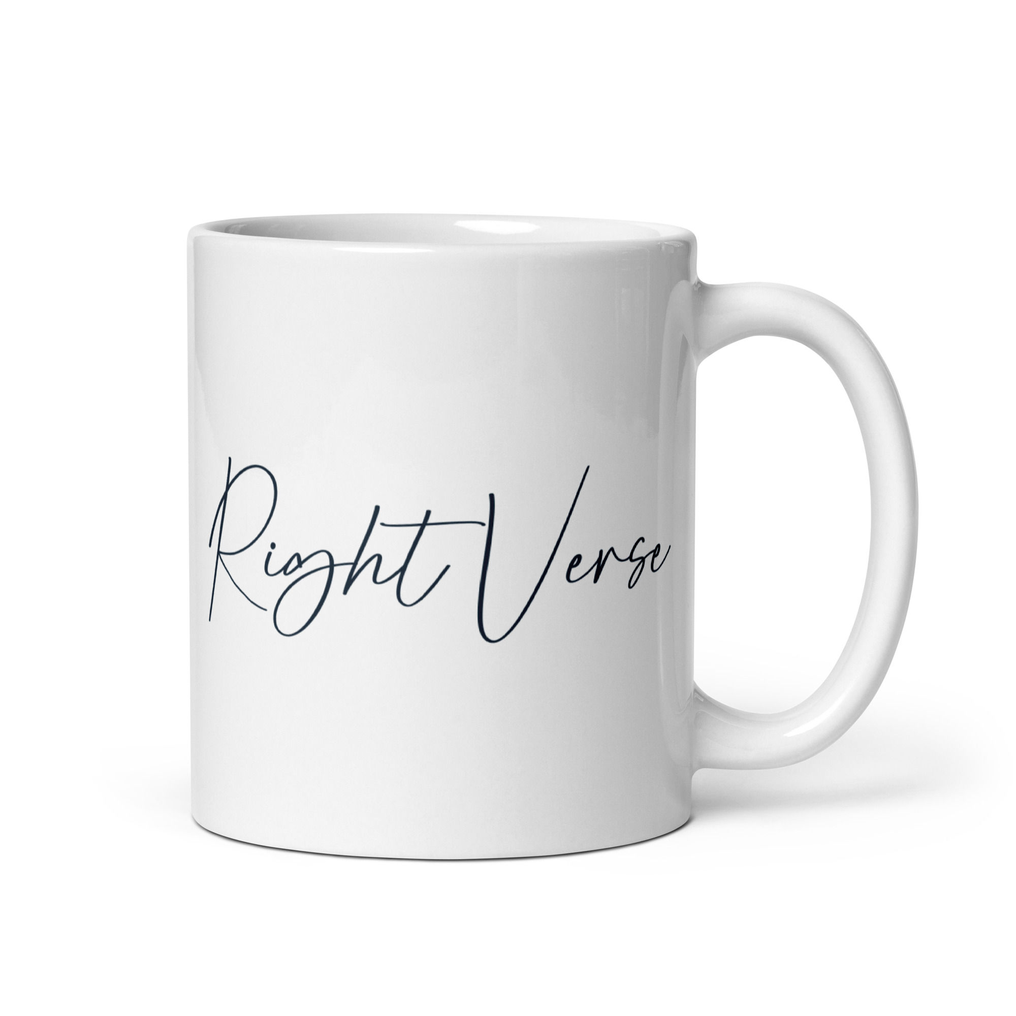 White glossy mug