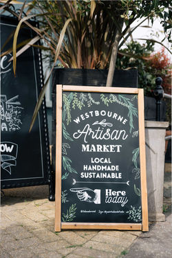 Westbourne Artisan Market A-Board (Photo Emma Roff)