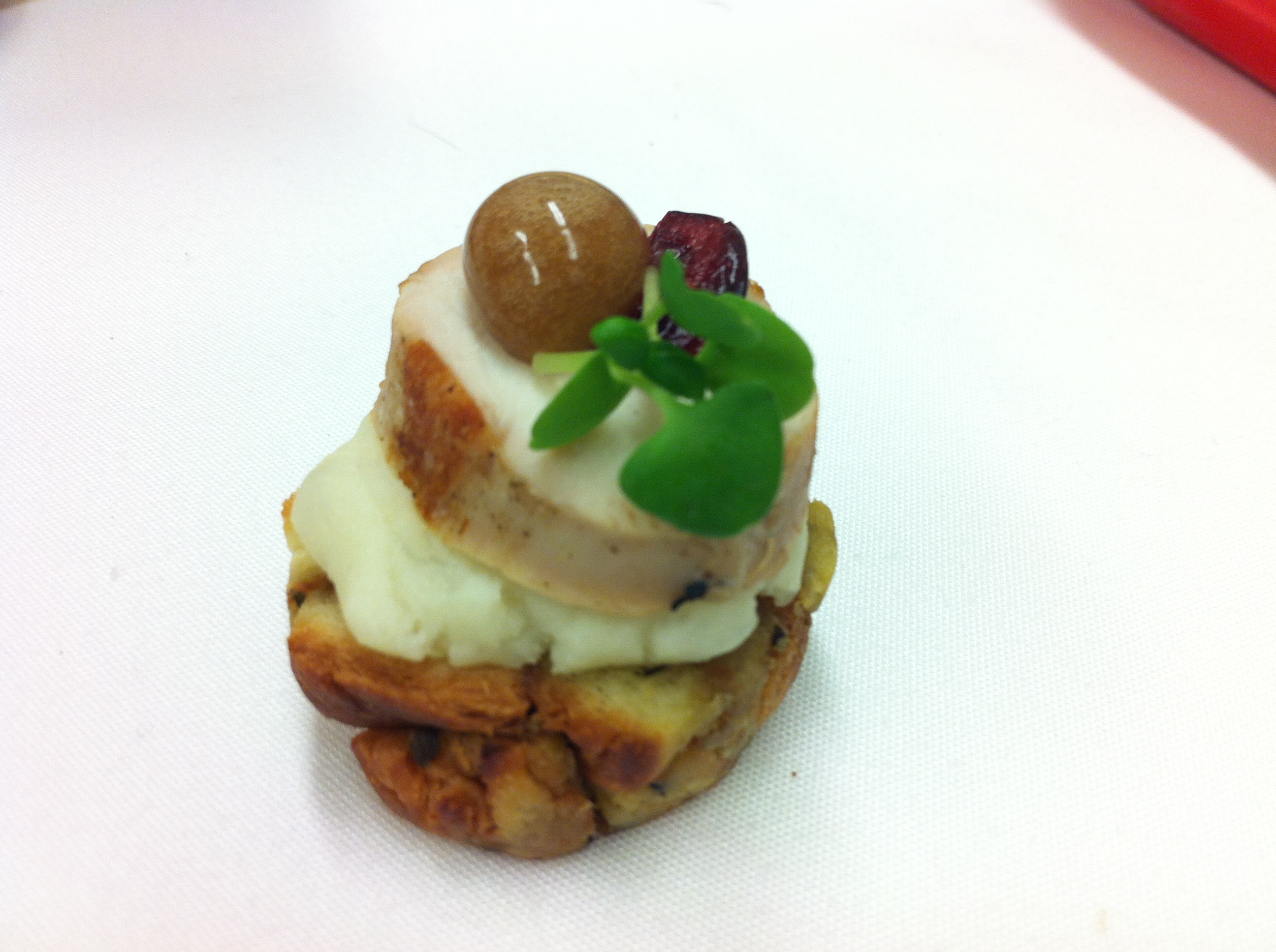 Turkey dinner canape