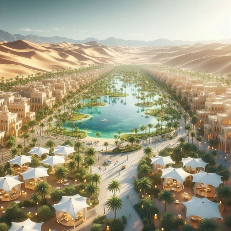 Transforming arid deserts into Ecologically sustainable habits for Human, Plant, and Animal.