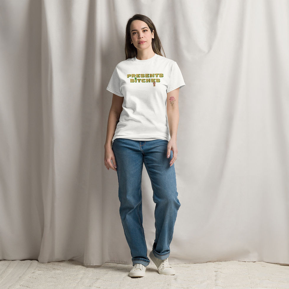 Thumbnail: Presents Bitches Tee (Green Trim)