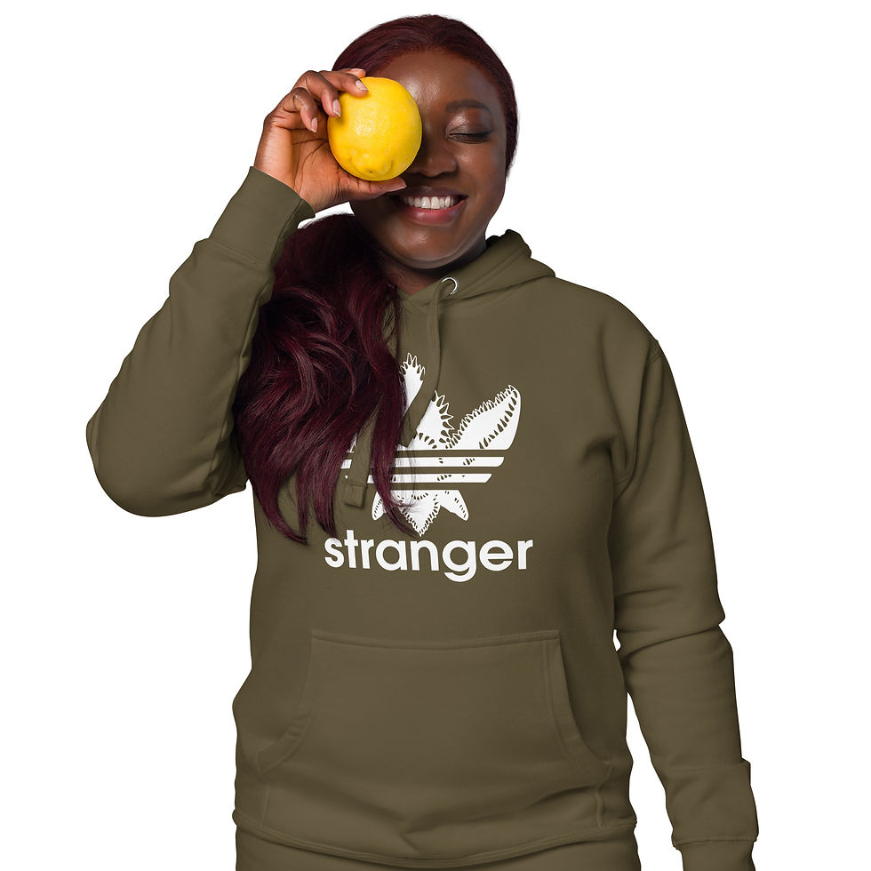 Thumbnail: Stranger Sports 'White Demi 3 Stipe' Luxury Double Sided Hoodie