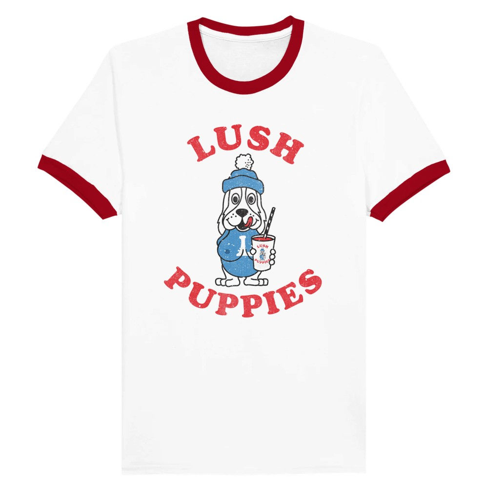 Lush Puppies Red Ringer Tee