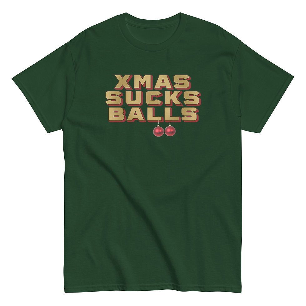 Thumbnail: Xmas Sucks Balls Tee (Red Trim)