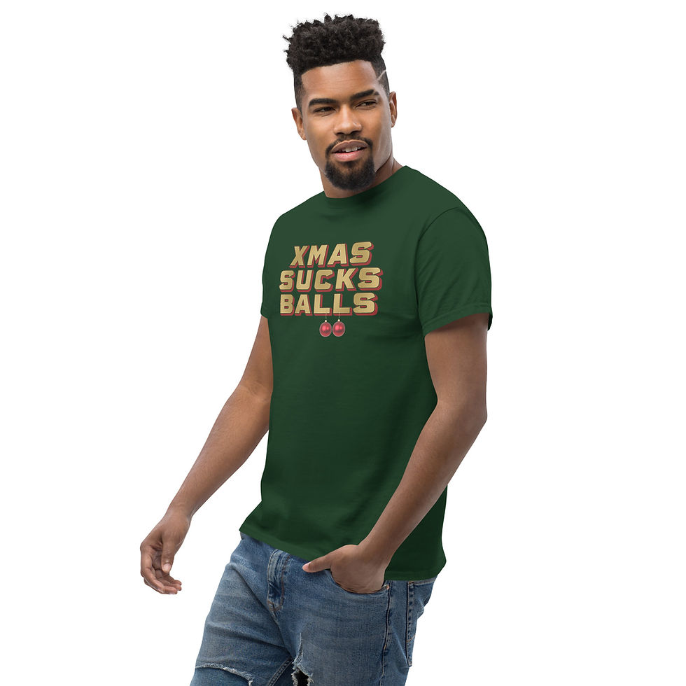 Thumbnail: Xmas Sucks Balls Tee (Red Trim)