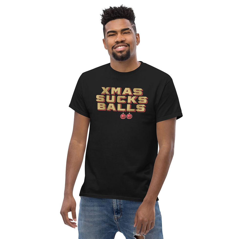 Thumbnail: Xmas Sucks Balls Tee (Red Trim)