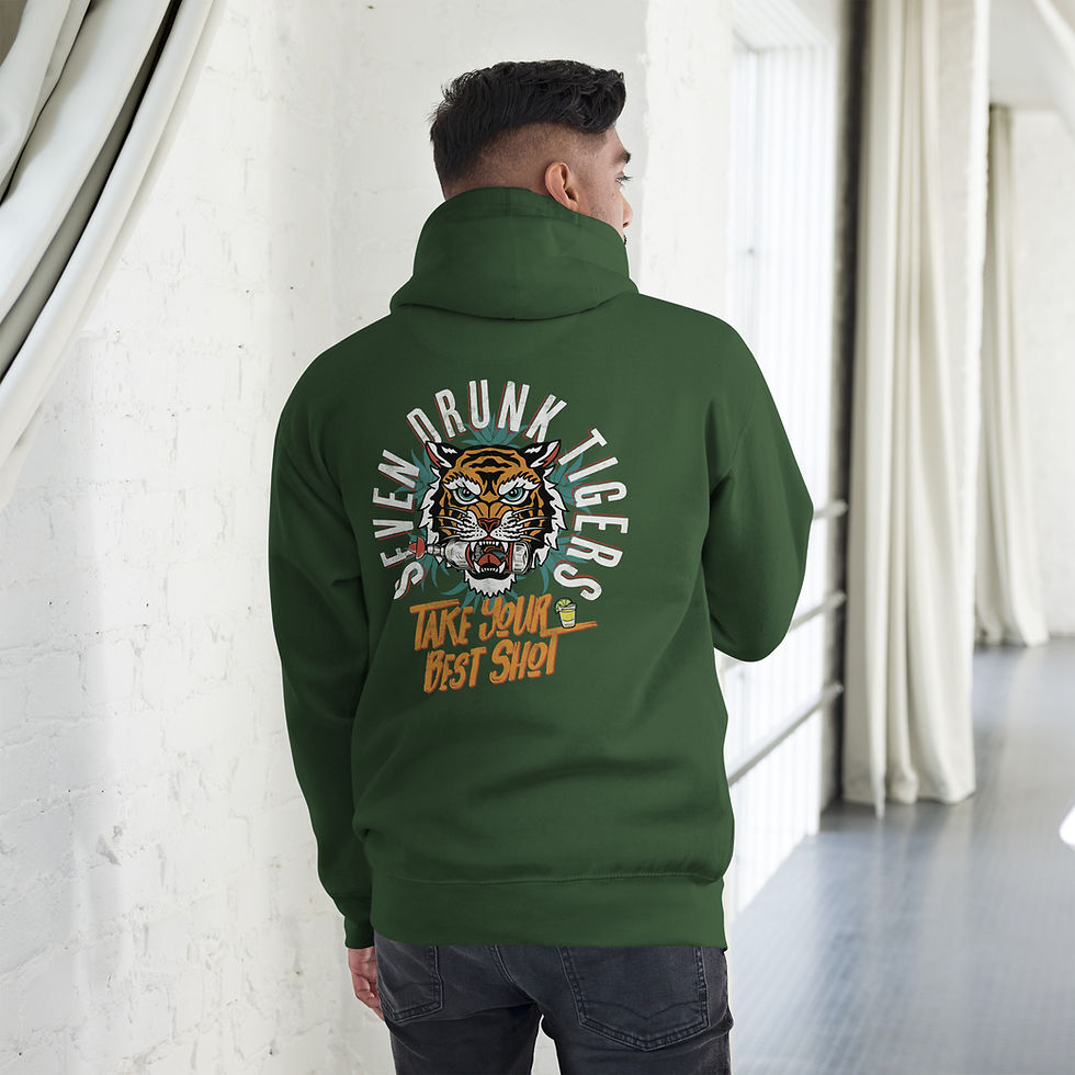 Thumbnail: Seven Drunk Tigers 'Take Your Best Shot' Luxury Hoodie
