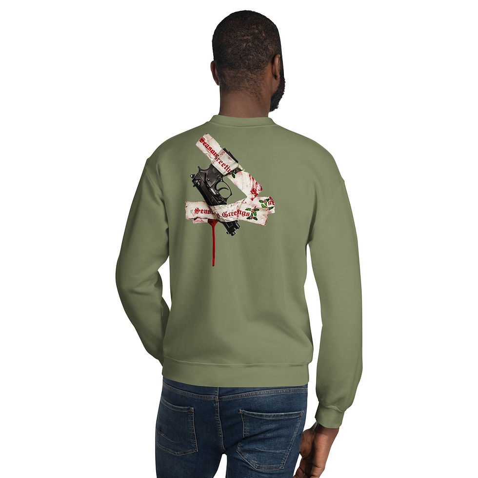 Thumbnail: Yippeekayay '2 Bullets Left' Double Sided Sweatshirt