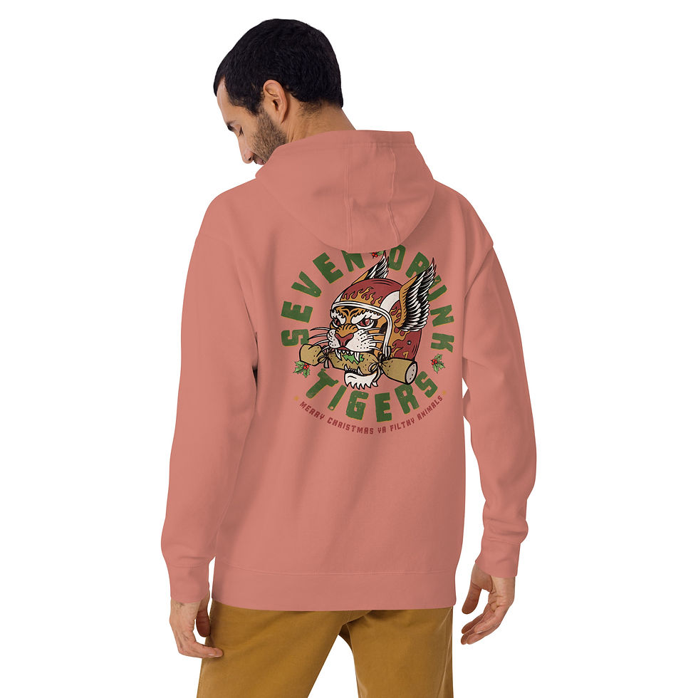 Thumbnail: Seven Drunk Tigers Xmas Luxury Hoodie (Light)