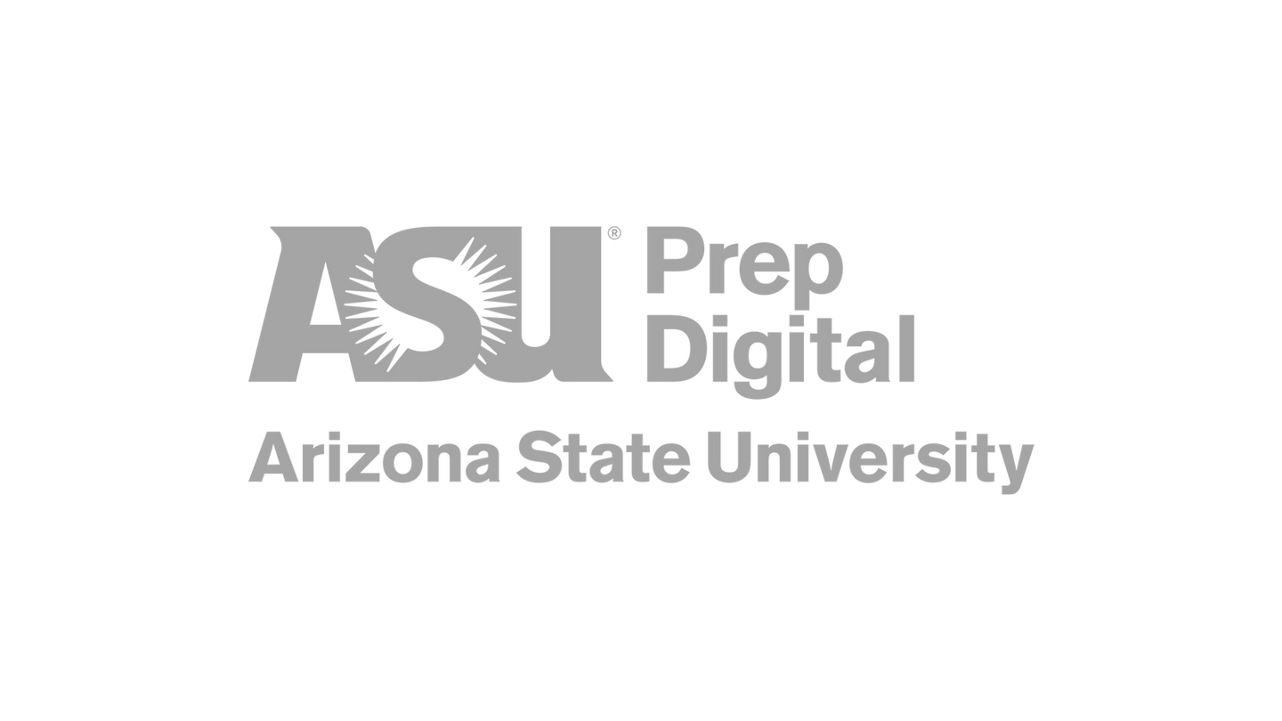 ASU Arizona State University Prep Digital logo in grey