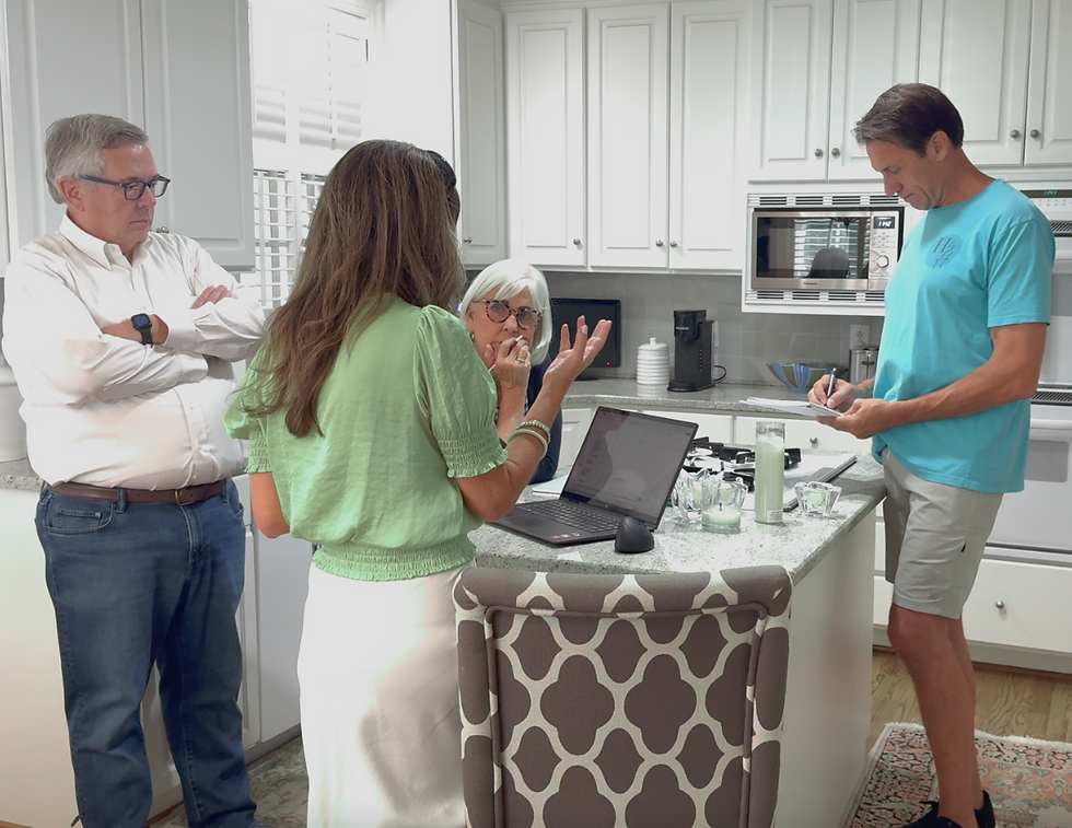 Nashville homeowner working with full-service designer on realistic renovation cost.