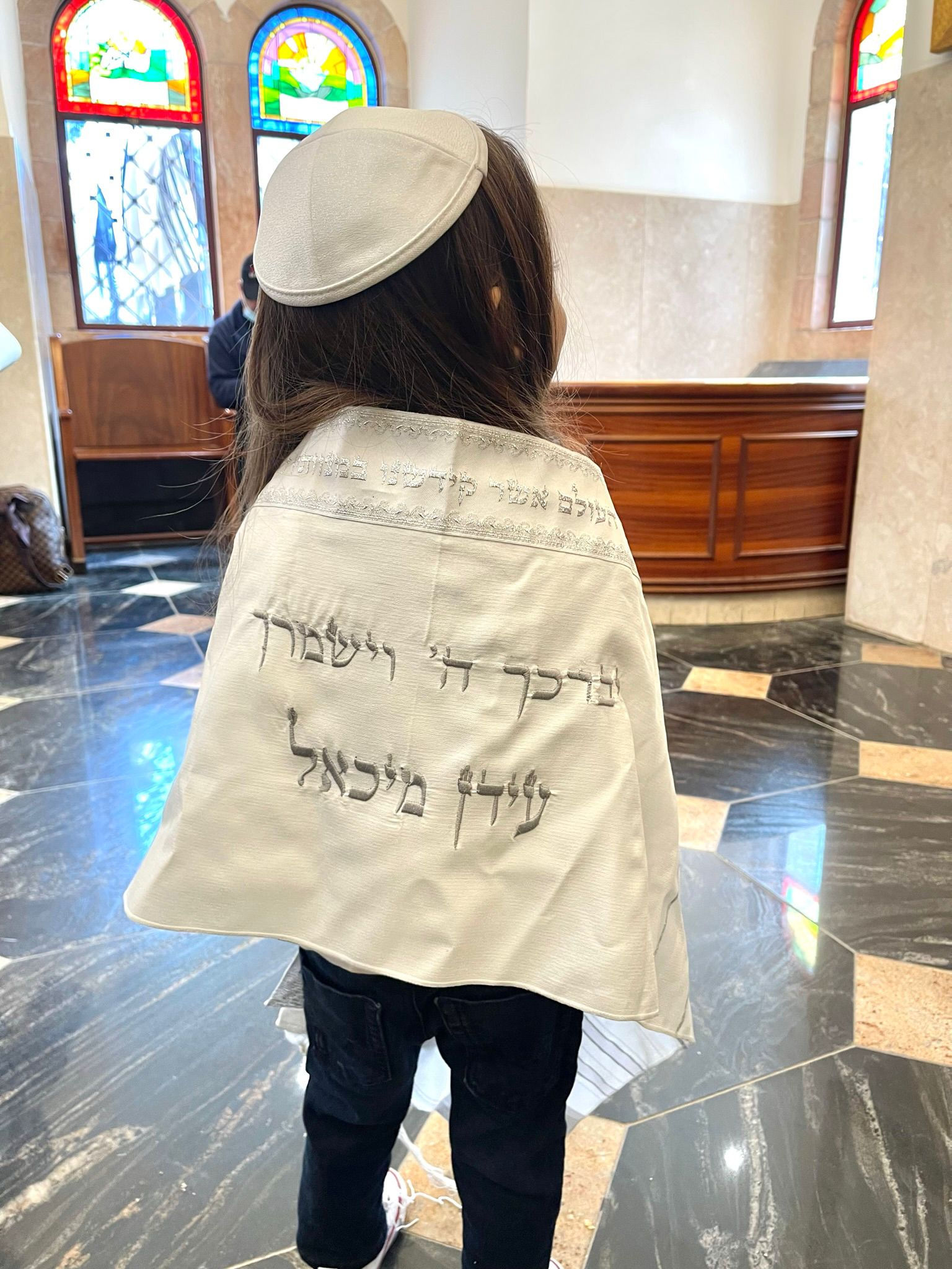 סט טלית וכיפה לחלאקה בהדפסה