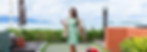 happy-caucasian-pretty-long-hair-elegant-tourist-woman-dress-with-red-suitcase-outside-hot
