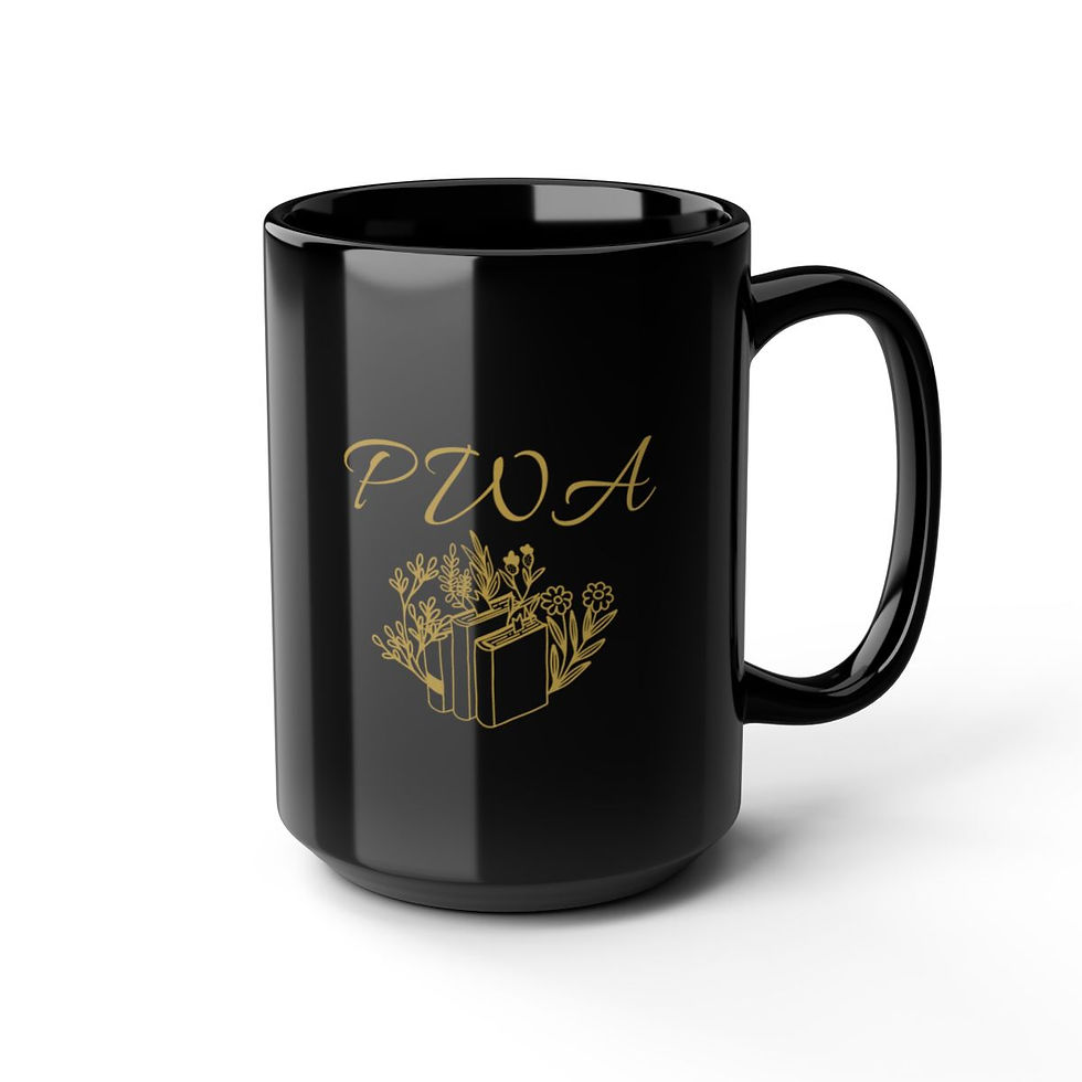 Thumbnail: PWA + Book Titles, Black Mug (11oz, 15oz)