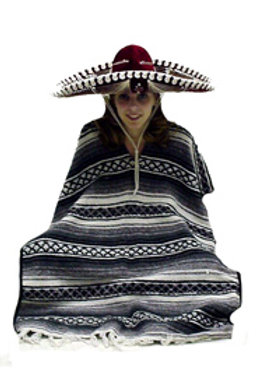 Mexican Poncho and Sombrero