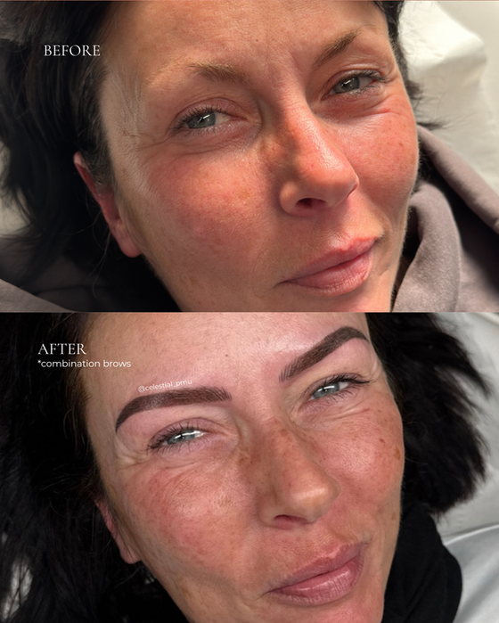 before and after eyebrow tattoo