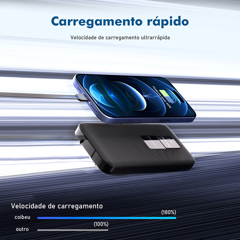 Thumbnail: Powerbank 10000mah, Pilhas Recarregávei, Coibeu, 23W