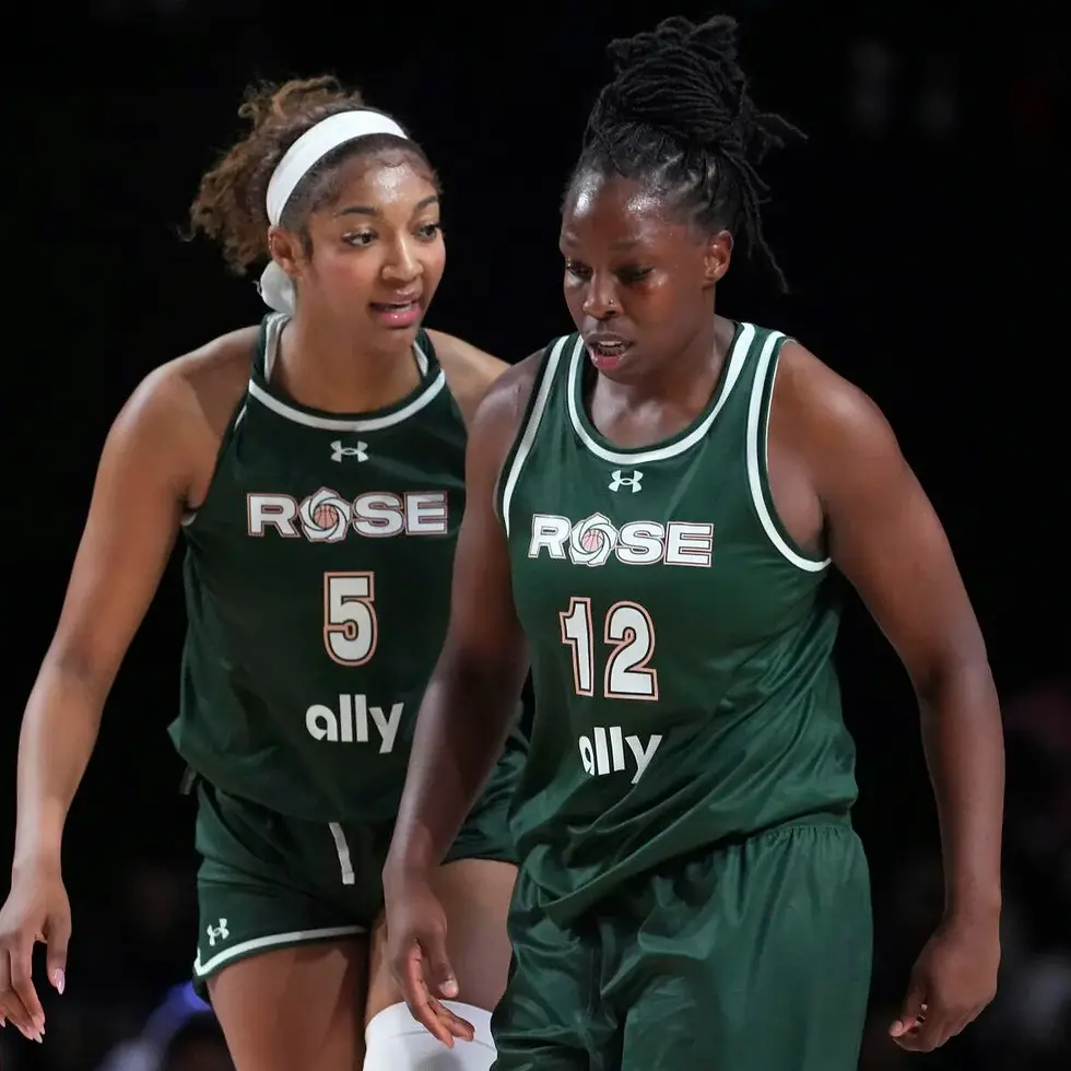 Rose teammates Angel Reese and Chelsea Gray