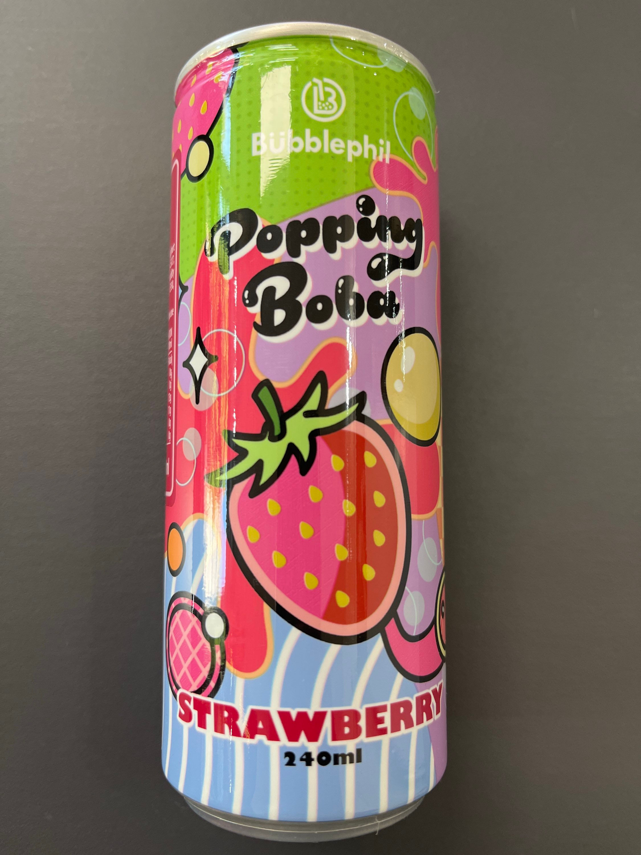Bubblephil - Strawberry Yogurt Sparkling Popping Boba 240ml草莓乳酸爆爆珠氣泡飲
