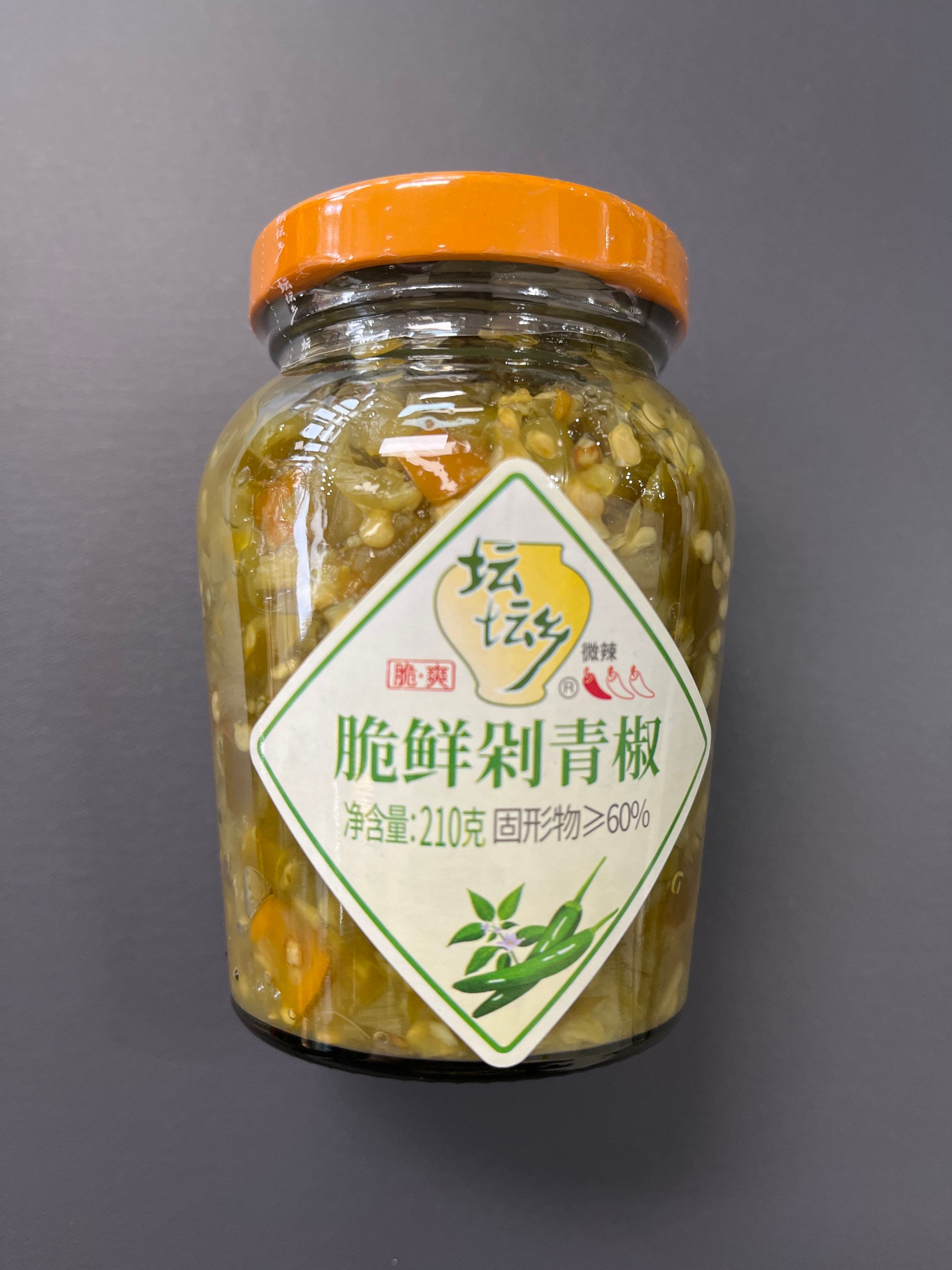 TTX Brand Chopped Crisp Green Chilli 210g 壇壇香脆鮮剁青椒