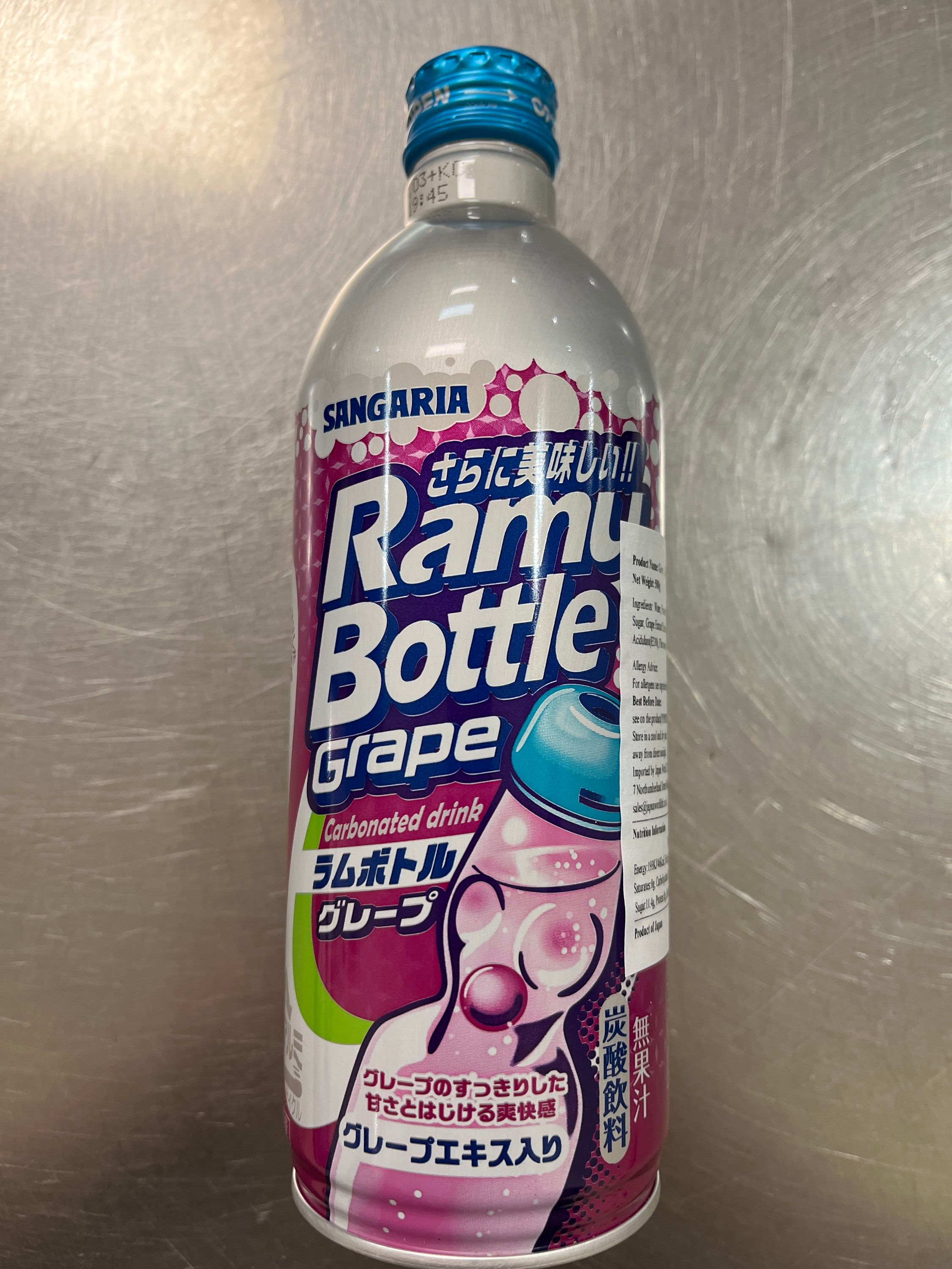 Sangria Ramune Bottle Grape Flav Soda 500ml 日本新加利亞啵子汽水葡萄味