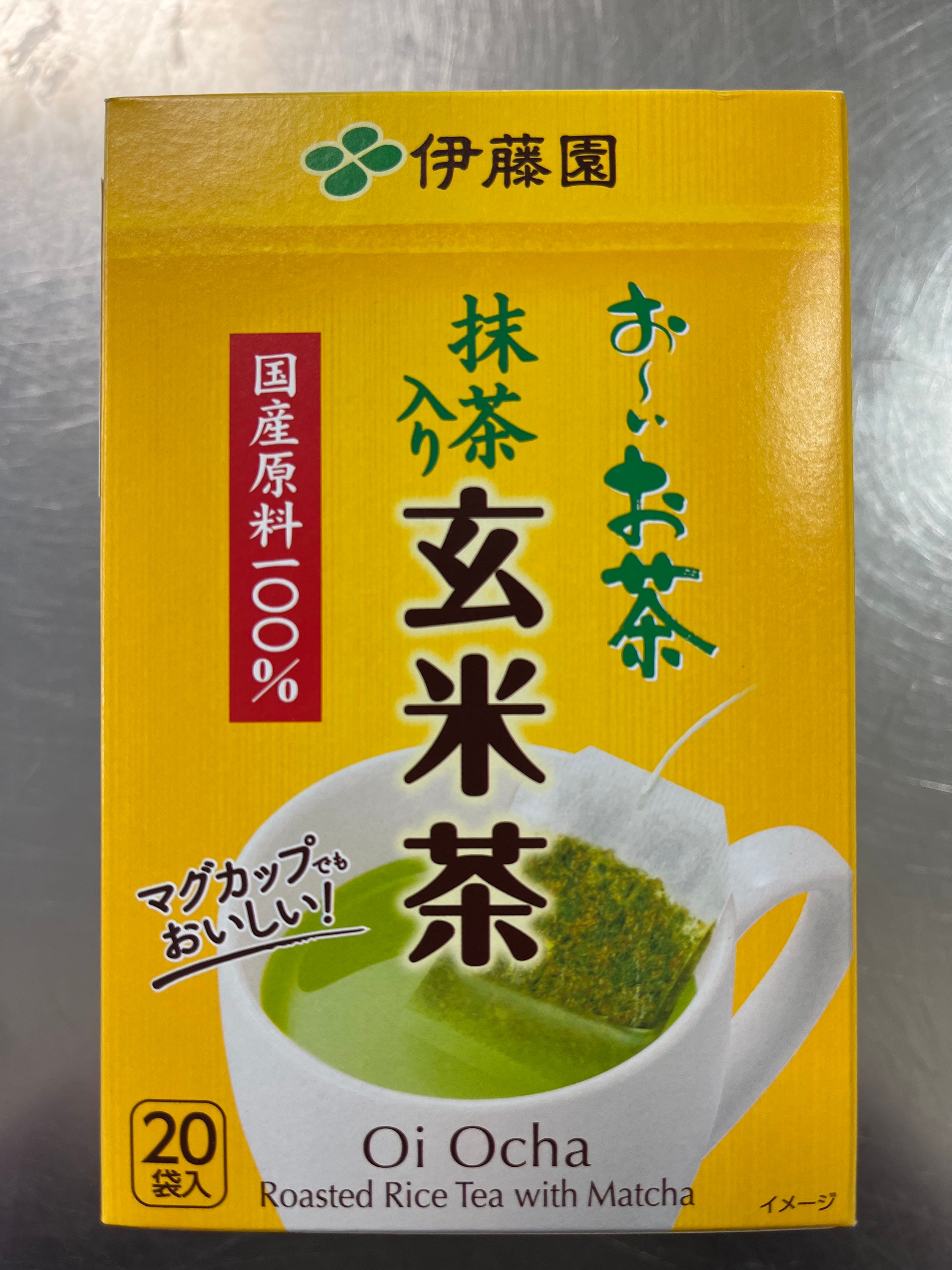 Itoen Oi Ocha Roasted Rice Tea With Matcha 20bags 伊藤園玄米茶含抹茶