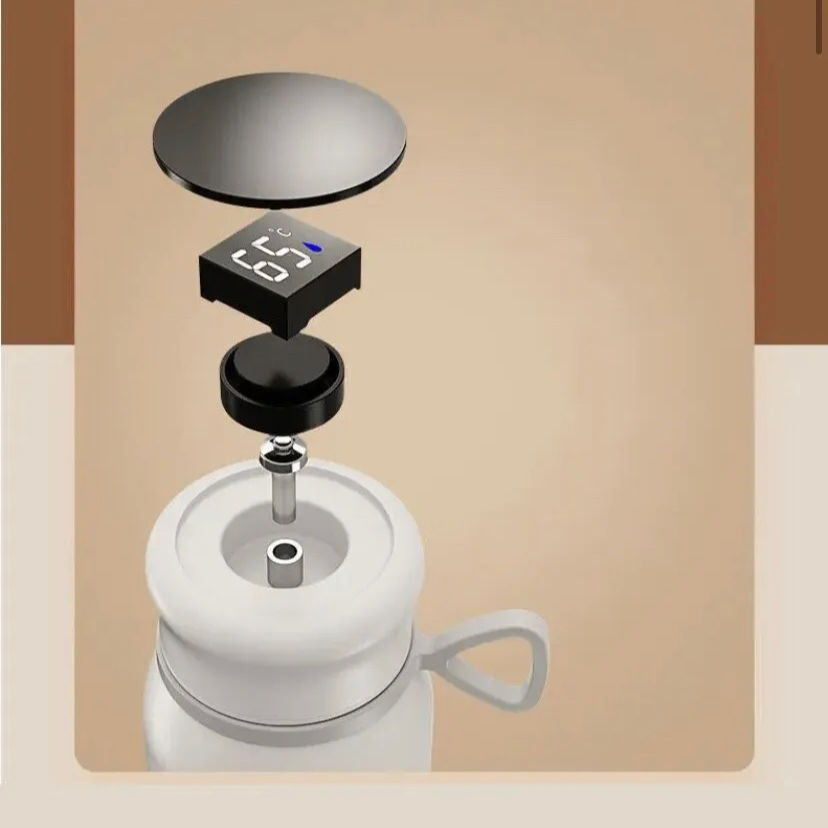 Thumbnail: Smart Self Heating Thermos With Display Double Layered Stainless Steel Vacuum