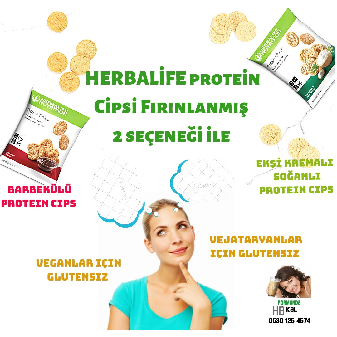 Herbalife Protein Cips Barbekü Yada Ekşi Kremalı Soğanlı Seçeneği İle (10*30gr) 