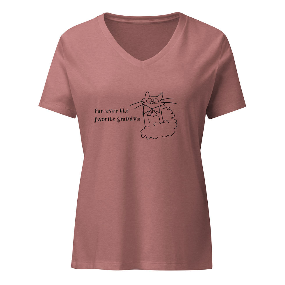 Thumbnail: "Fur-ever the Favorite Grandma" women’s relaxed v-neck t-shirt
