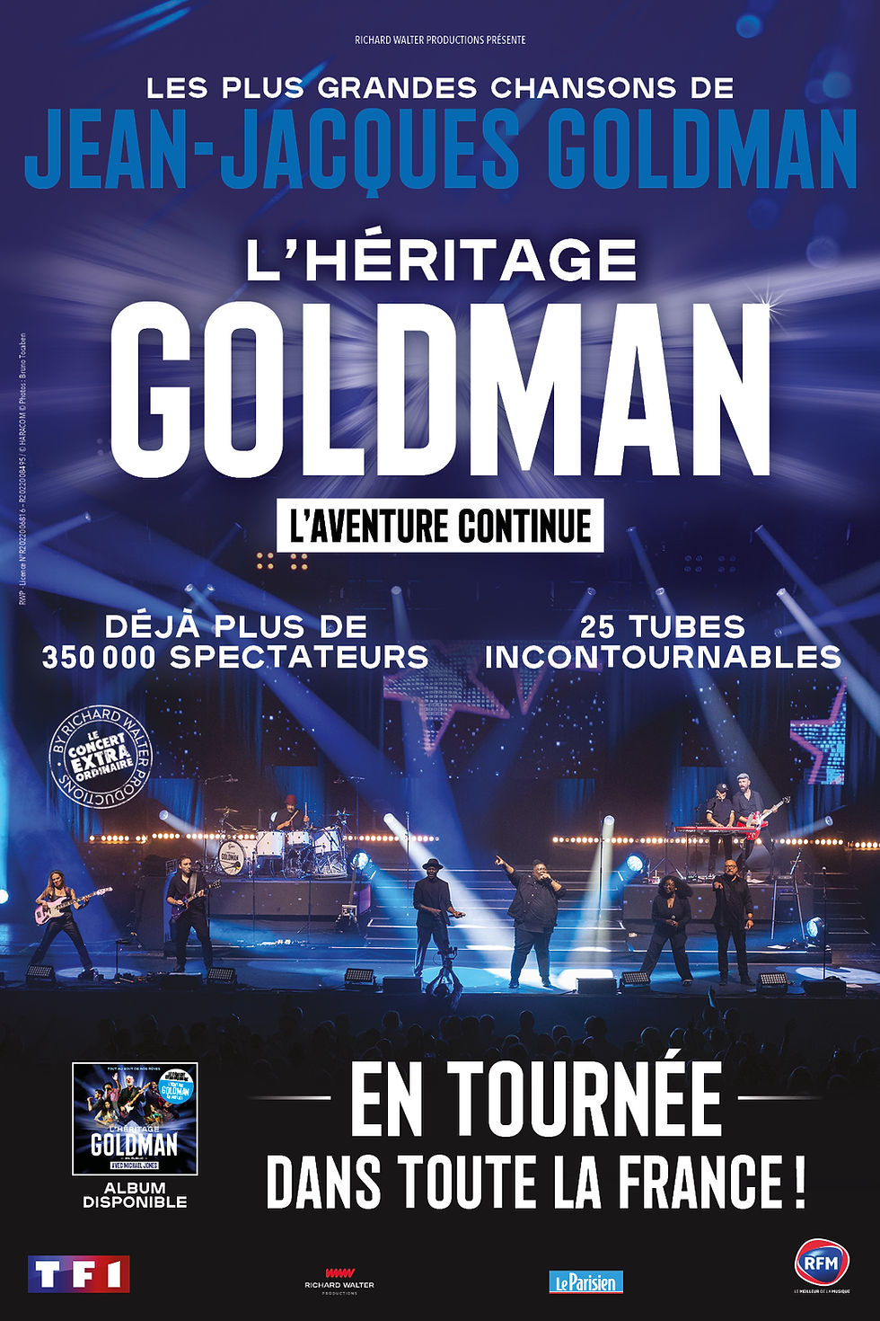Visuel promotionnel de la tournée L'Héritage Goldman – L'Aventure Continue.