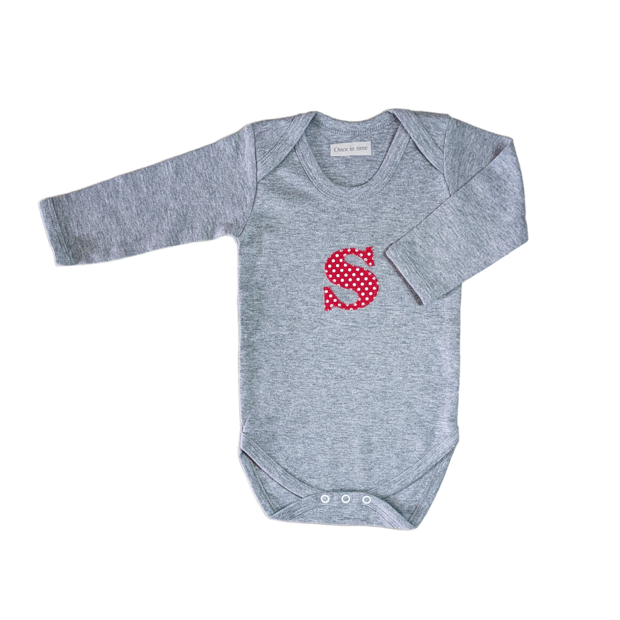 Long Sleeve Alphabet Bodysuit - S